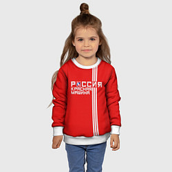 Свитшот детский Россия: Красная Машина, цвет: 3D-белый — фото 2