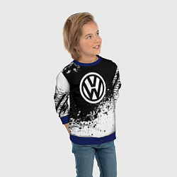 Свитшот детский Volkswagen: Black Spray, цвет: 3D-синий — фото 2