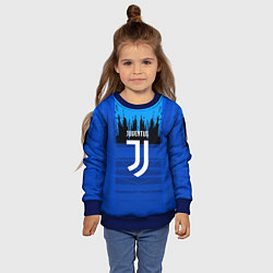 Свитшот детский FC Juventus: Blue Abstract, цвет: 3D-синий — фото 2