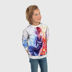 Свитшот детский Шото тодороки арт, цвет: 3D-белый — фото 2