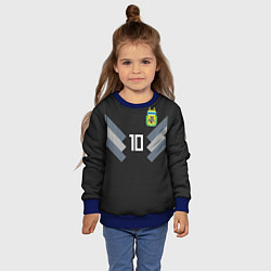 Свитшот детский Аргентина: Месси гостевая ЧМ-2018, цвет: 3D-синий — фото 2