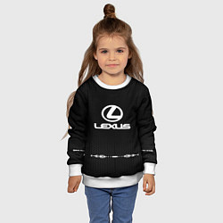 Свитшот детский Lexus: Black Abstract, цвет: 3D-белый — фото 2