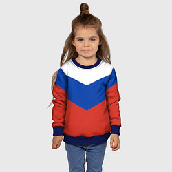 Свитшот детский Российский триколор, цвет: 3D-синий — фото 2