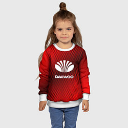 Свитшот детский Daewoo: Red Carbon, цвет: 3D-белый — фото 2