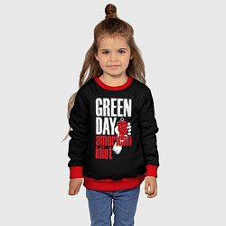 Свитшот детский Green Day: American Idiot, цвет: 3D-красный — фото 2