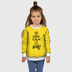 Свитшот детский Keep Calm & Heja BVB, цвет: 3D-белый — фото 2