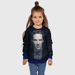 Свитшот детский Benedict Cumberbatch, цвет: 3D-синий — фото 2