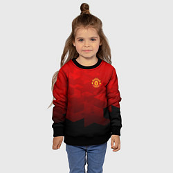 Свитшот детский FC Man UTD: Red Poly, цвет: 3D-черный — фото 2