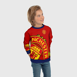 Свитшот детский FC Man United: Red Exclusive, цвет: 3D-синий — фото 2