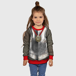 Свитшот детский Доспех рыцаря, цвет: 3D-красный — фото 2