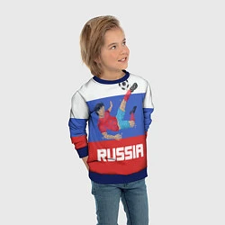 Свитшот детский Russia Footballer, цвет: 3D-синий — фото 2