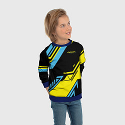 Свитшот детский Cyberpunk 2077: Samurai, цвет: 3D-синий — фото 2