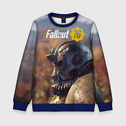 Свитшот детский Fallout 76, цвет: 3D-синий