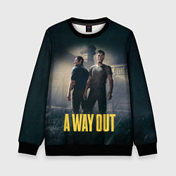 Свитшот детский A Way Out, цвет: 3D-черный