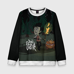 Свитшот детский Don't Starve: Night Forrest, цвет: 3D-белый