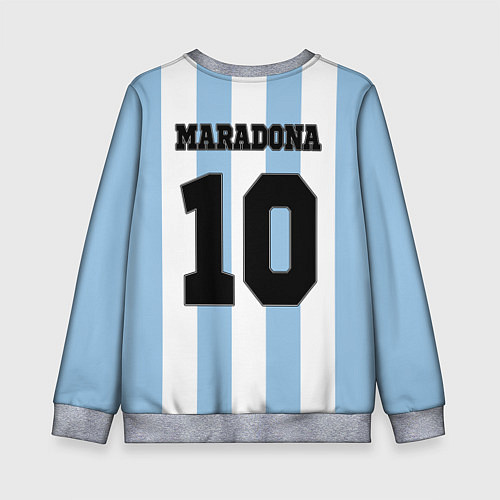 Детский свитшот Марадона Аргентина ретро / 3D-Меланж – фото 2