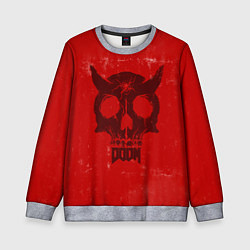 Свитшот детский DOOM: Devil Skull, цвет: 3D-меланж