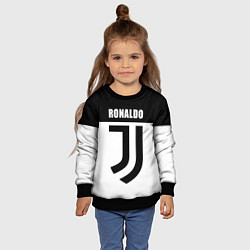 Свитшот детский Ronaldo Juve, цвет: 3D-черный — фото 2