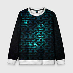 Свитшот детский TES: Blue Pattern, цвет: 3D-белый
