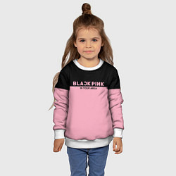 Свитшот детский Black Pink: In Your Area, цвет: 3D-белый — фото 2
