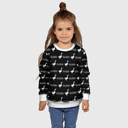 Свитшот детский GUSSI: Black Pattern, цвет: 3D-белый — фото 2