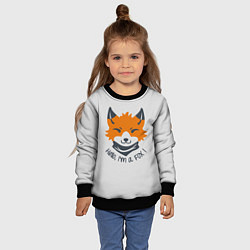 Свитшот детский Hello Fox, цвет: 3D-черный — фото 2