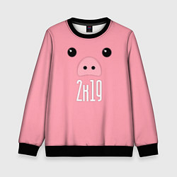 Свитшот детский Piggy 2k19, цвет: 3D-черный