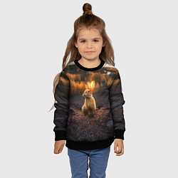 Свитшот детский Солнечный зайчик, цвет: 3D-черный — фото 2