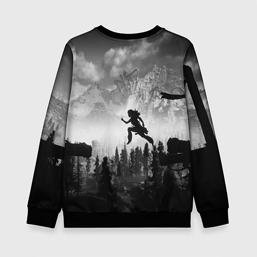 Детский свитшот Horizon Zero Dawn: Dark Runner / 3D-Черный – фото 2