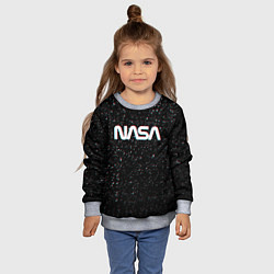Свитшот детский NASA: Space Glitch, цвет: 3D-меланж — фото 2