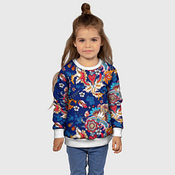 Свитшот детский Экзотический орнамент, цвет: 3D-белый — фото 2