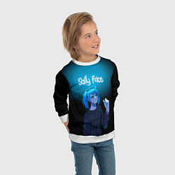 Свитшот детский Sally Face, цвет: 3D-белый — фото 2