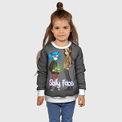 Свитшот детский Sally Face: Friends, цвет: 3D-белый — фото 2
