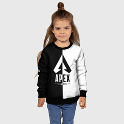 Свитшот детский Apex Legends: Black & White, цвет: 3D-черный — фото 2