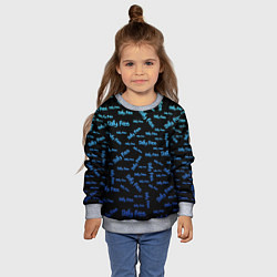 Свитшот детский Sally Face: Blue Pattern, цвет: 3D-меланж — фото 2