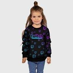 Свитшот детский Twitch: Neon Style, цвет: 3D-черный — фото 2