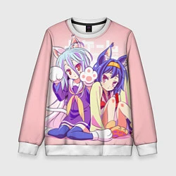 Свитшот детский No Game No Life, цвет: 3D-белый