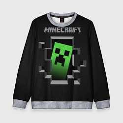 Свитшот детский Minecraft Creeper, цвет: 3D-меланж