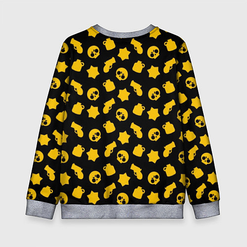 Детский свитшот Brawl Stars: Yellow Style / 3D-Меланж – фото 2