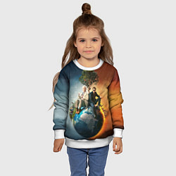 Свитшот детский Good Omens, цвет: 3D-белый — фото 2