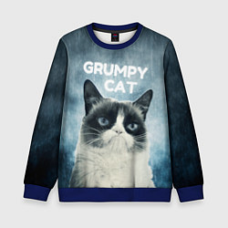 Свитшот детский Grumpy Cat, цвет: 3D-синий