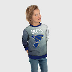 Свитшот детский St Louis Blues, цвет: 3D-синий — фото 2