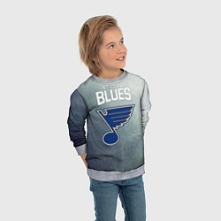 Свитшот детский St Louis Blues, цвет: 3D-меланж — фото 2