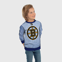 Свитшот детский Boston Bruins: Hot Ice, цвет: 3D-синий — фото 2