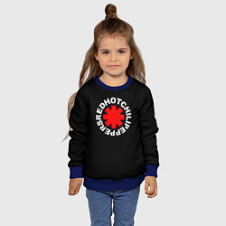 Свитшот детский Red Hot chili peppers logo on black, цвет: 3D-синий — фото 2