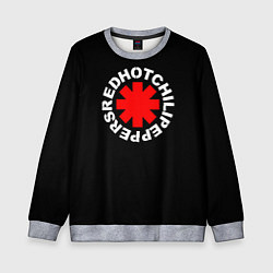 Свитшот детский Red Hot chili peppers logo on black, цвет: 3D-меланж