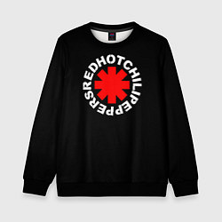 Свитшот детский Red Hot chili peppers logo on black, цвет: 3D-черный