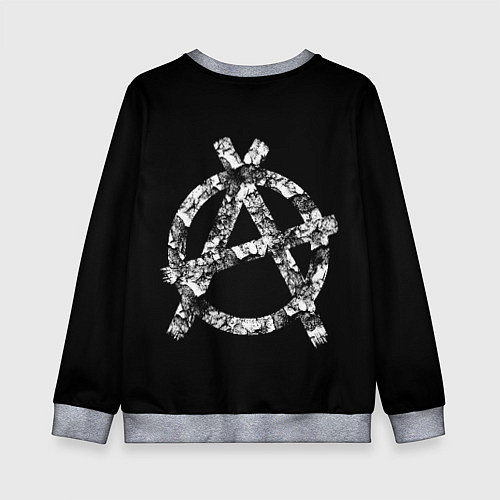 Детский свитшот Король и Шут Анархия спина / 3D-Меланж – фото 2