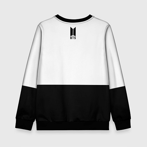 Детский свитшот BTS постер / 3D-Черный – фото 2