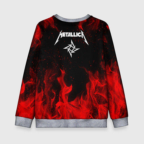 Детский свитшот METALLICA НА СПИНЕ / 3D-Меланж – фото 2